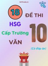 18 Đề thi HSG cấp Trường môn Văn 10 (Có đáp án)